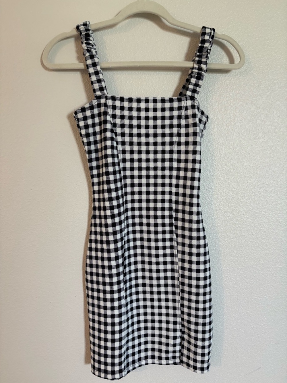 H&M Black and White Gingham Mini Dress